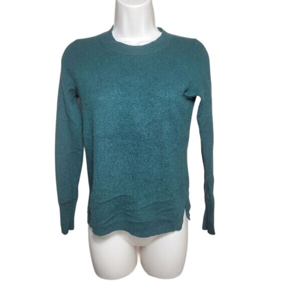 Cashmere J.Crew Sweater W/ XS Green Crewneck Long Sleeve Knit LN/NWOT